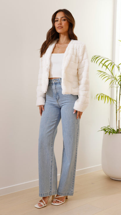 Luxe Dames Crop Jasje - Veloura