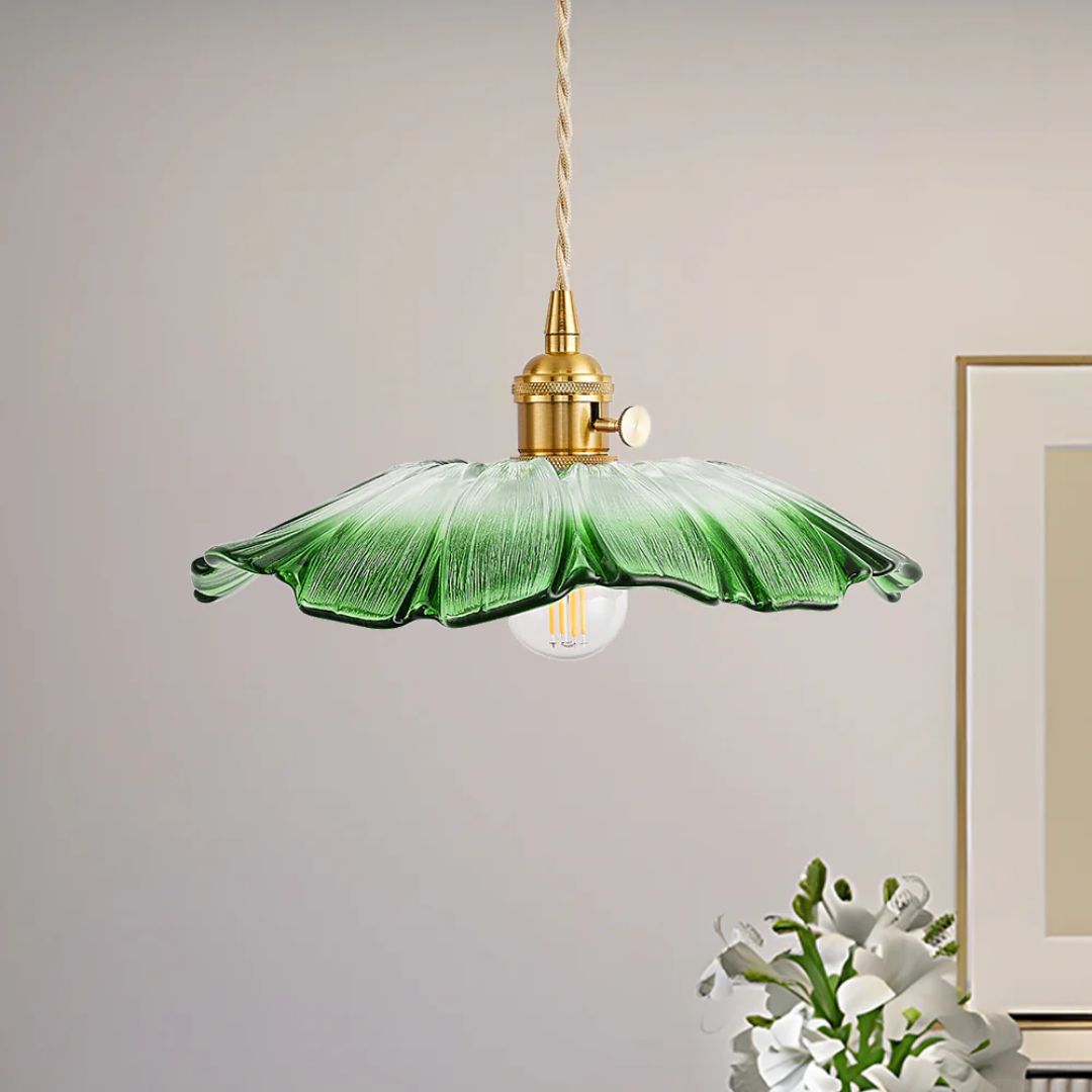 Cullivan Flower Hanglamp Glas Metaal Rood E27 Eettafel Verlichting Vintage Bloem Lamp Hal Sfeerverlichting | Restfield