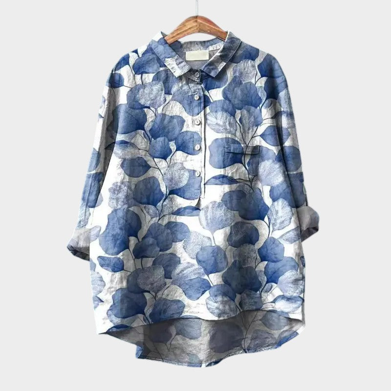 Mirda | Bluse mit floralem Print und Knopfleiste