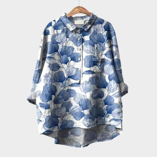 Mirda | Bluse mit floralem Print und Knopfleiste