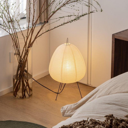 Tirva Hikari | Japandi Stehlampe aus Reispapier