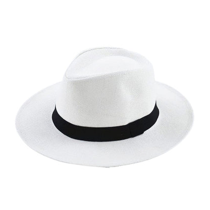 ShadeVibe - Hoed met Brede Rand en Zwarte Lint Accent