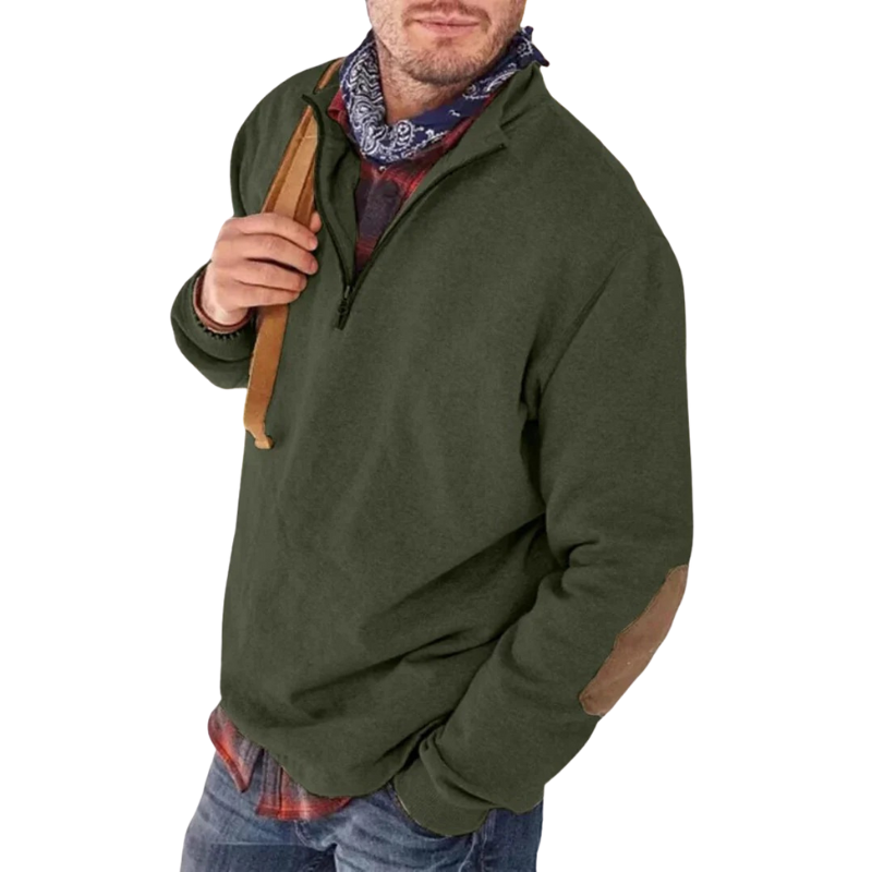 Men's Knit Quarter Zip Pullover Sweater