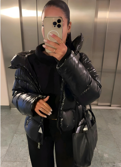 Women's Puffer Jacket - Slim Fit for Cold Days