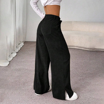 Tovay - Weite Cordhose mit Schlitz