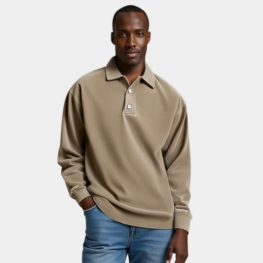 Duval Paris™ | Polo vintage à manches longues