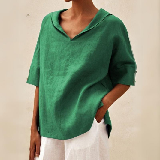Lhinee Casual Loose-Fit Blouse – Effortless Everyday Style & Comfort