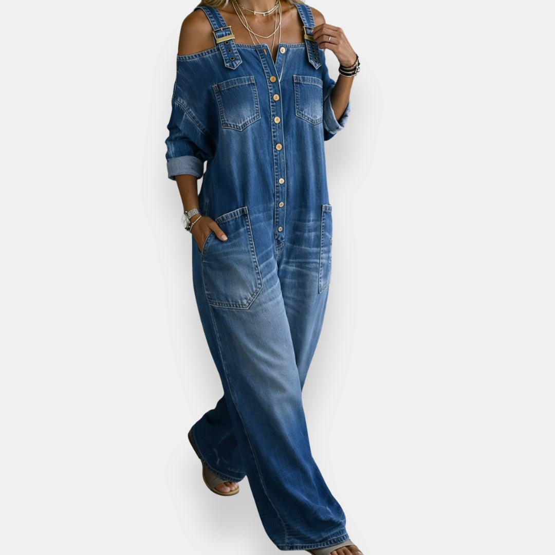 Duval Paris™ | Combinaison jean bretelles