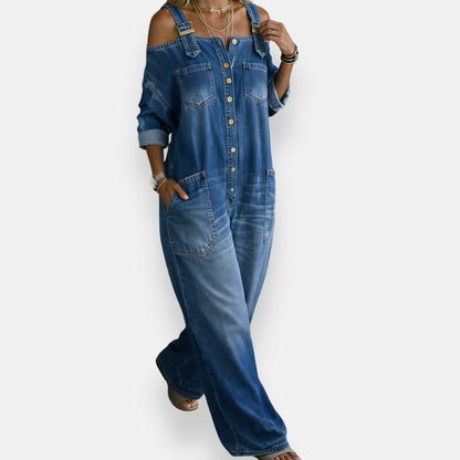 Duval Paris™ | Combinaison jean bretelles