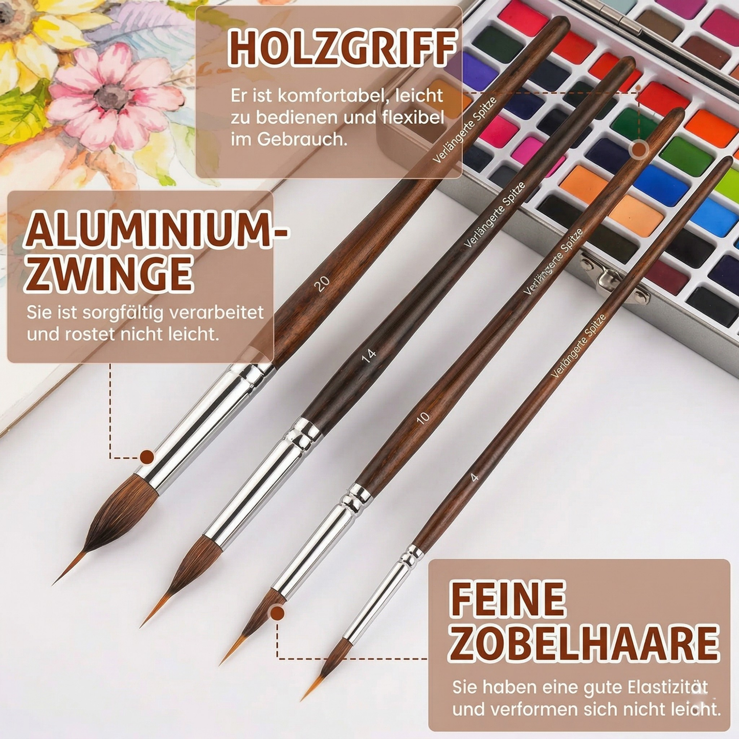 FeinStrich – Präzisions Pinselset für Details