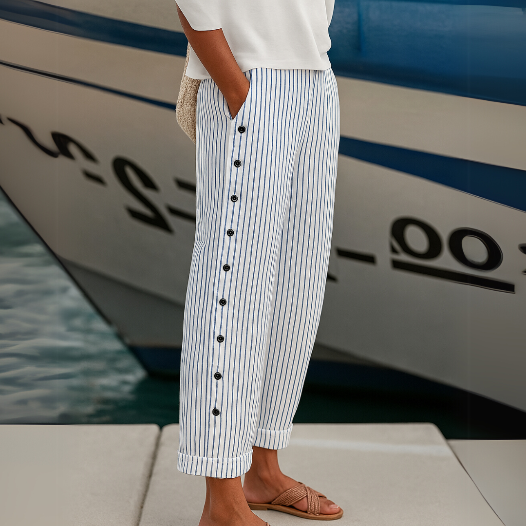 Cate™ | Stylish Striped Button Pants