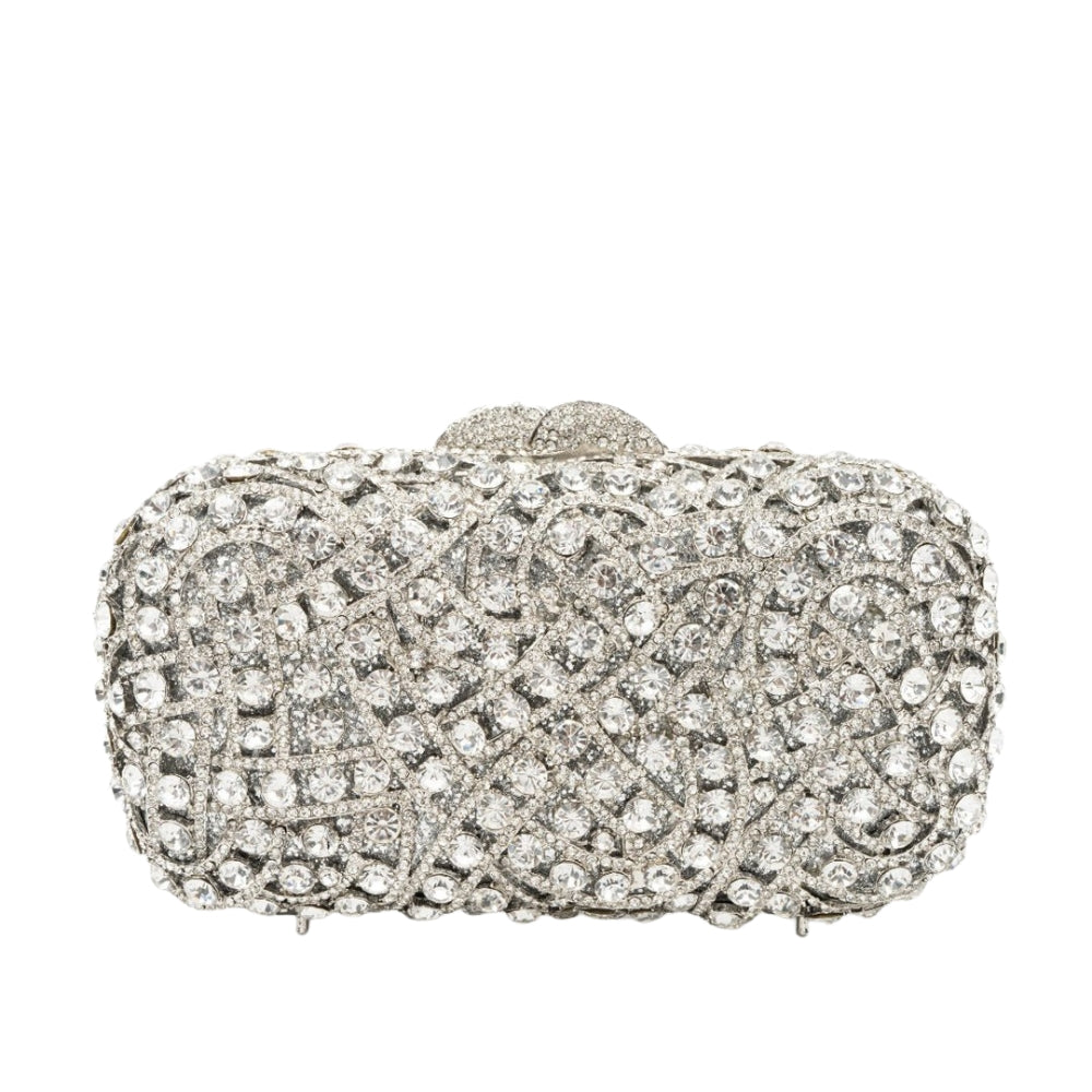 Pochette femme motif losange ajouré