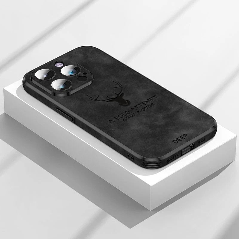 Lyxigt iPhone-fodral i hjortskinn - Veltro