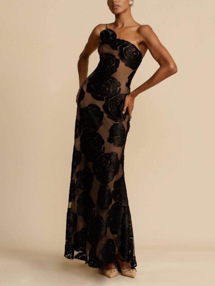 Women's Wedding Guest Floral Maxi Dress