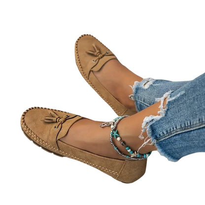Mocassins femme en suède