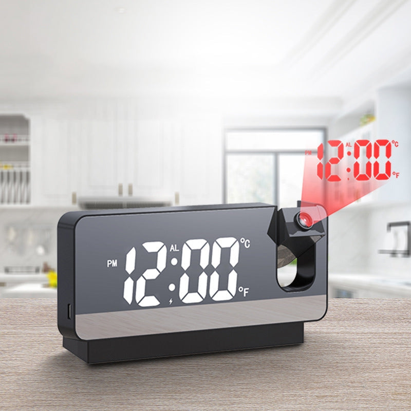 TimeCast – Digital projektionsvækkeur med 180° roterende projektor og stort LED display