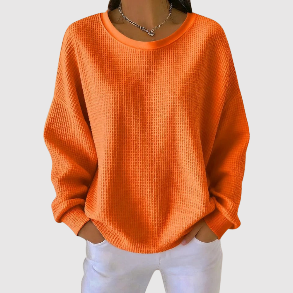 Amelia – Ležérní dámský oversize svetr s výstřihem do V