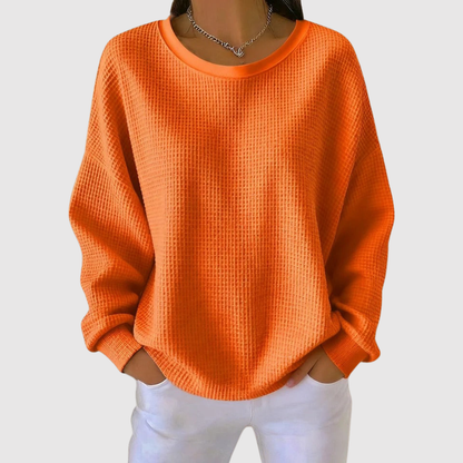 Amelia – Ležérní dámský oversize svetr s výstřihem do V