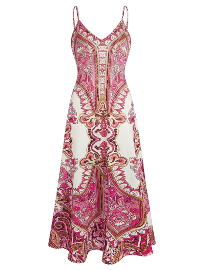 Amelia - Boho Floral Sleeveless Dress