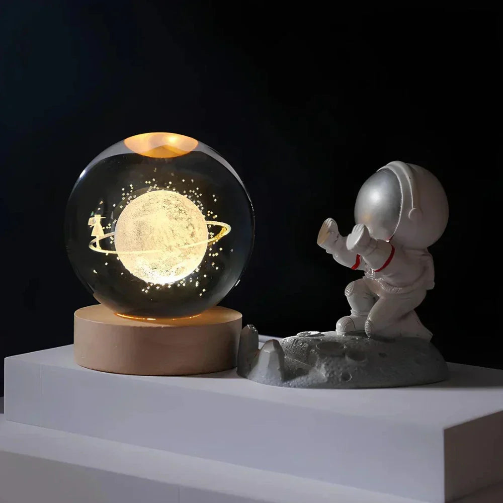 3D-Engravierte Kristallkugel - Celestia