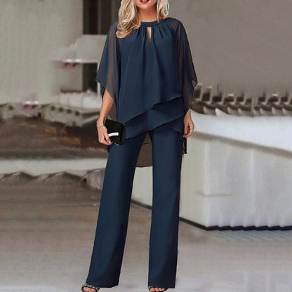 Claire – Ensemble 2 pièces avec haut à volants et pantalon large