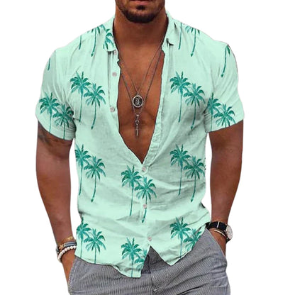 Chemise à manches courtes en tissu léger imprimé