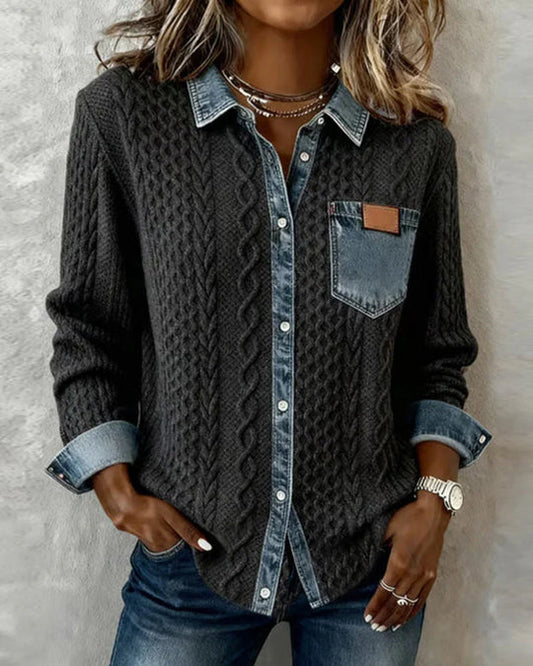 Juniper™ | Denim Patchwork Shirt