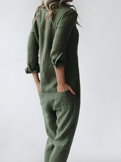 Anna Jumpsuit | Lässiger Langärmeliger Jumpsuit für jede Gelegenheit