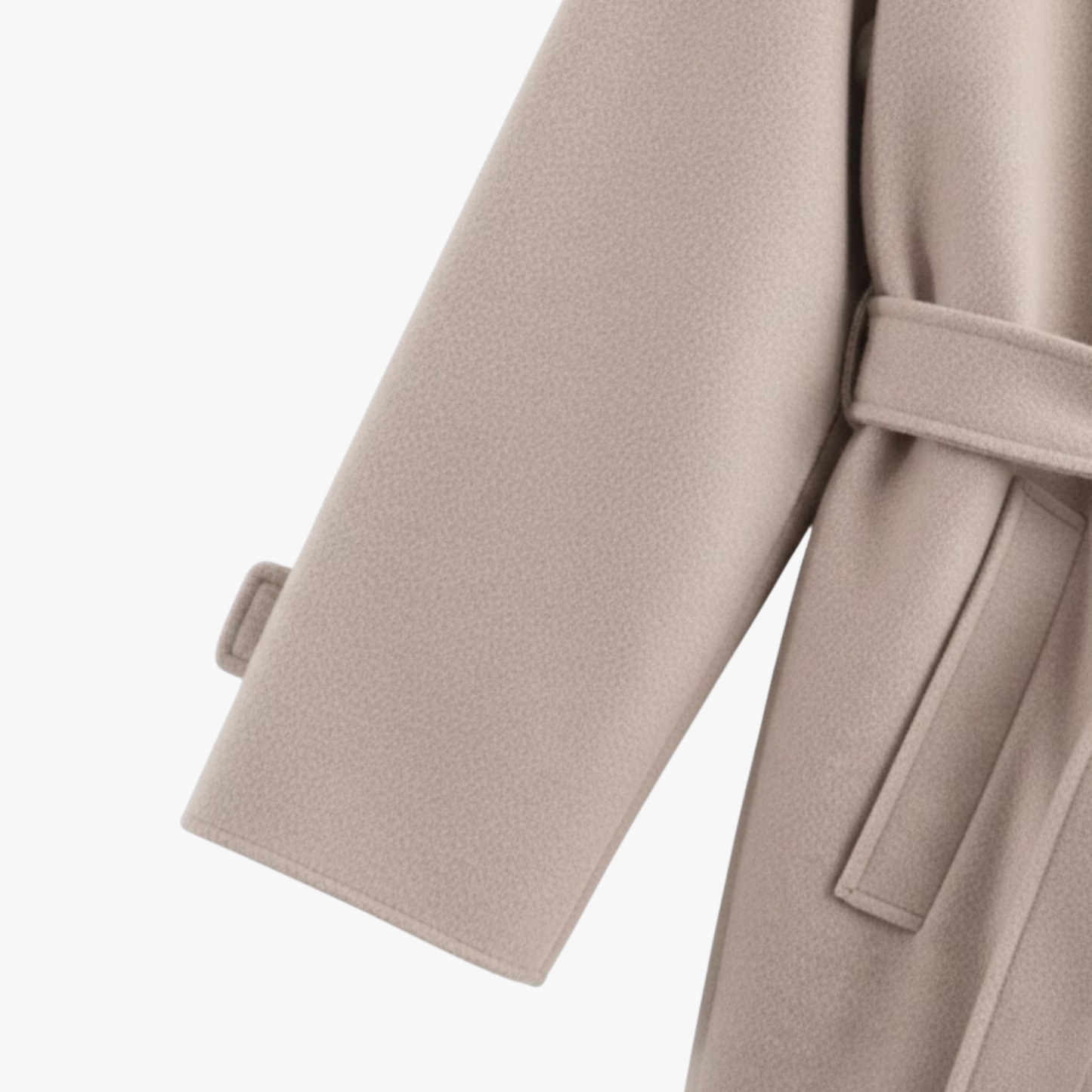 Manteau en laine tendance à double col pour femme, manches longues