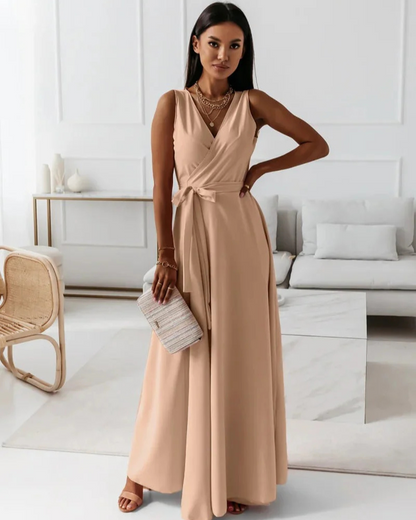 Sophie – Robe longue femme à col en V