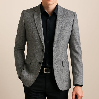 Men’s Slim Fit Long Sleeve Blazer for Office & Events