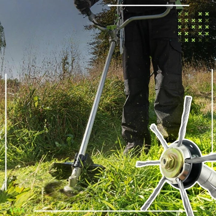Durable Steel Wire Grass Trimmer Head – Heavy-Duty Universal Fit for Precise Lawn Edge Cutting (Ø100 mm)