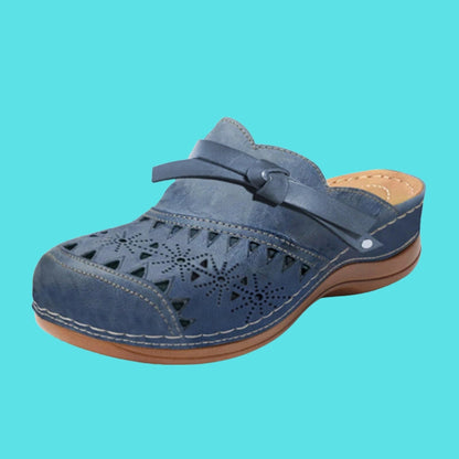 Nichella – Elegantní ploché muly s mašlí