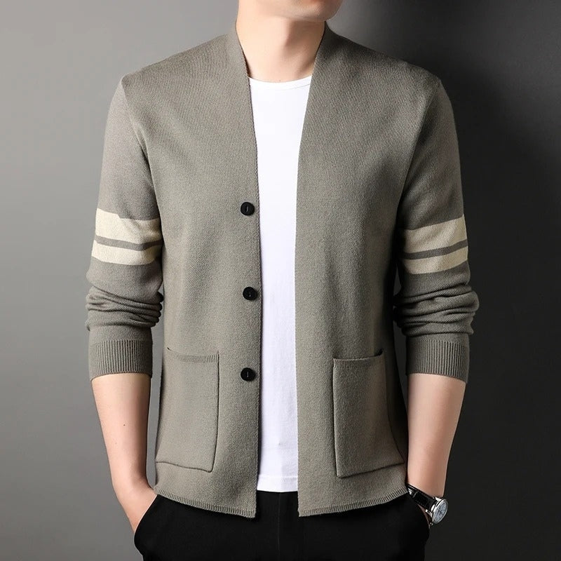Adrian – Long Sleeve Sweater with Pocket and Button Detail