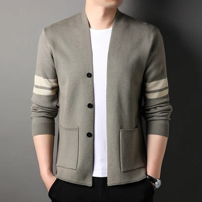 Adrian – Long Sleeve Sweater with Pocket and Button Detail