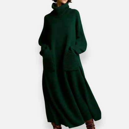 Alyndra - Robe En Tricot Longue À Col Montant