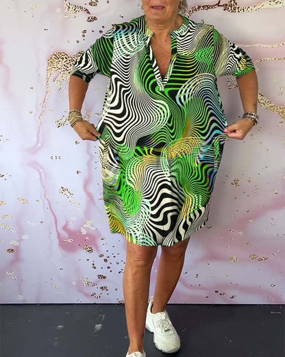 Maina™ - Robe Colorée à Décolleté en V