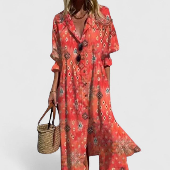 Robe bohème élégante pour femme – Style estival décontracté, fluide et chic