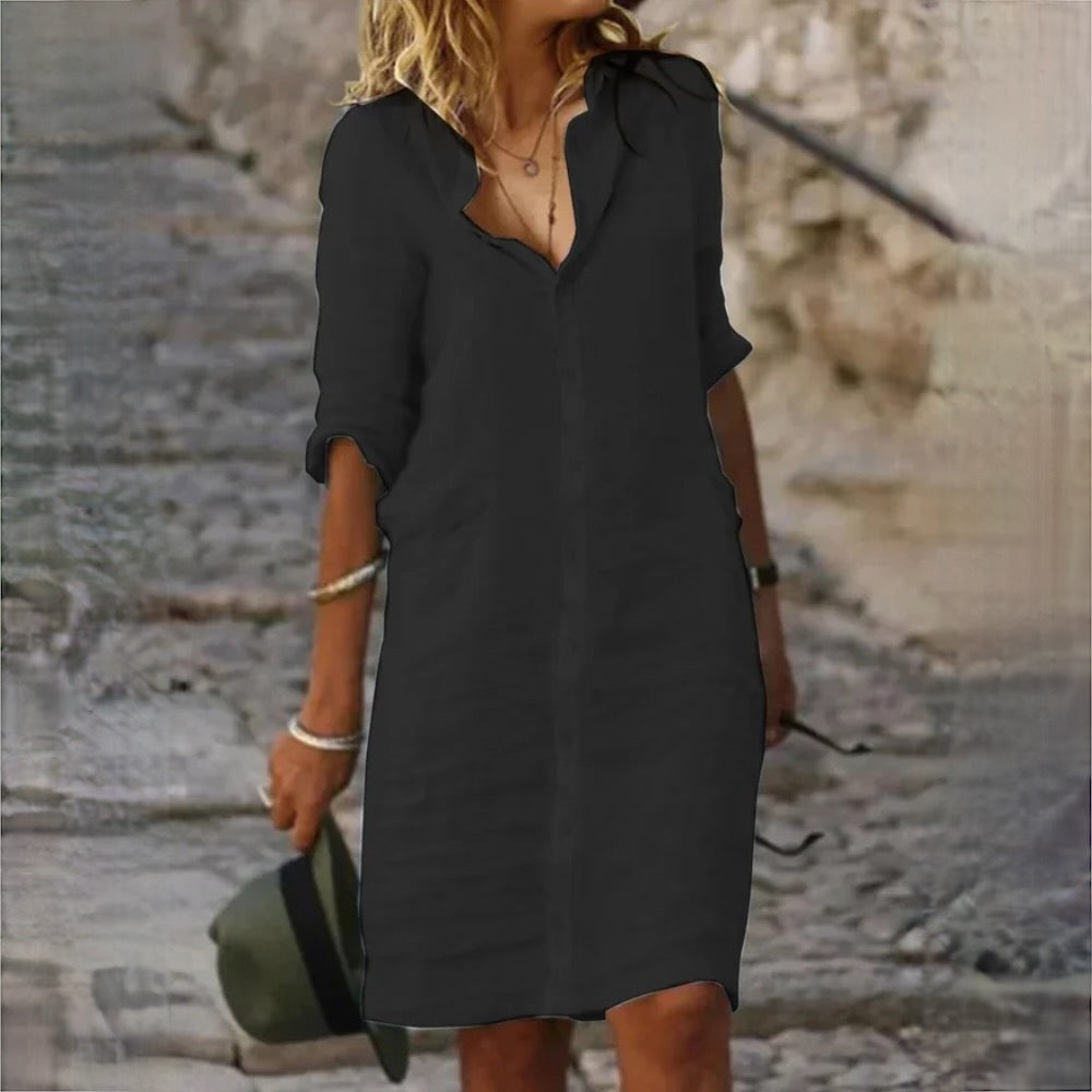 Stylisches Damen Freizeitkleid aus weichem Material – Figurbetont, vielseitig