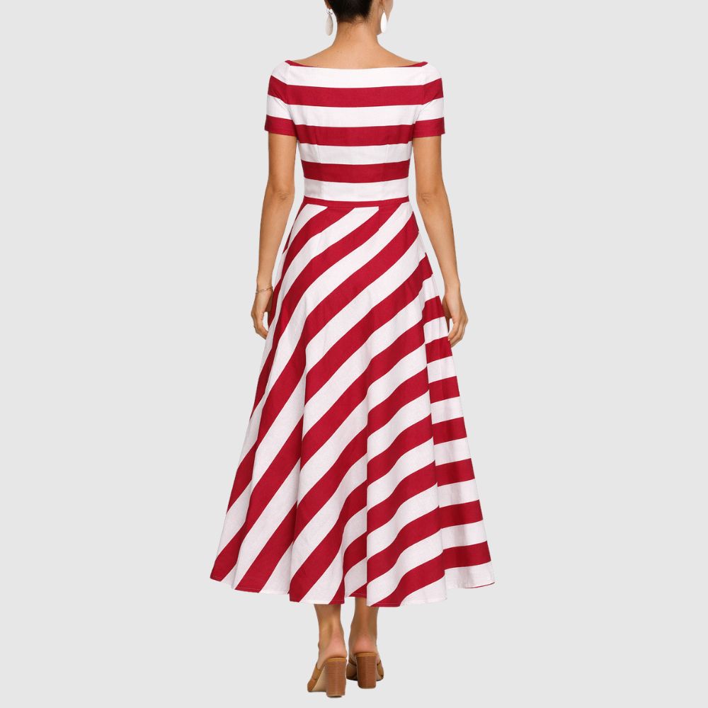 Zoé - Robe maxi à rayures