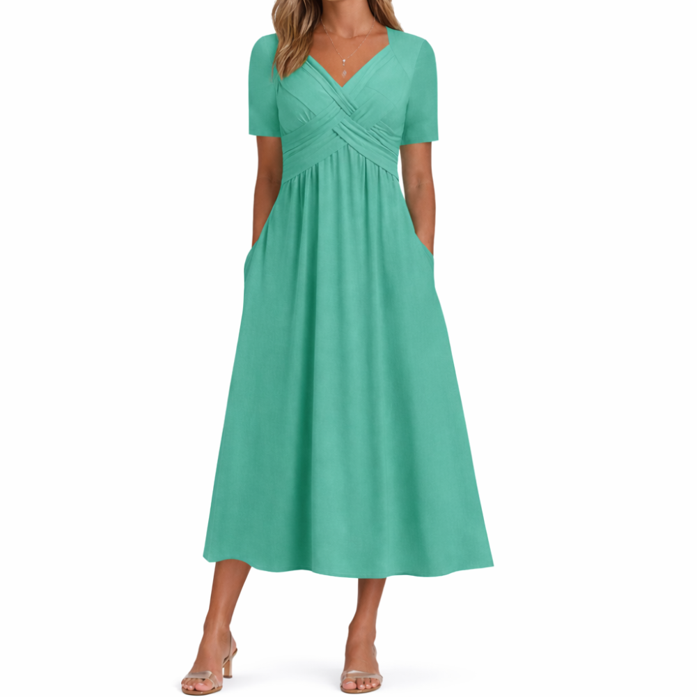 Mirtilla™ V-Ausschnitt Sommerkleid – stilvoll, luftig und vielseitig