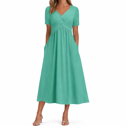 Mirtilla™ V-Ausschnitt Sommerkleid – stilvoll, luftig und vielseitig