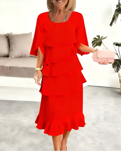 Charlotta | Elegant Comfort Ruffle Dress