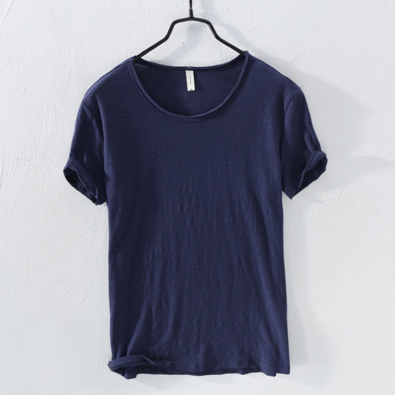Arnaud – Chemise à manches courtes et col rond à coupe ample