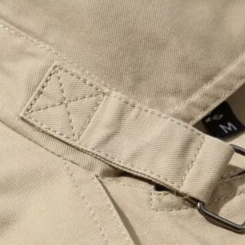 Trench-coat homme manches longues avec col à revers