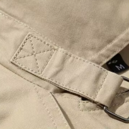Trench-coat homme manches longues avec col à revers