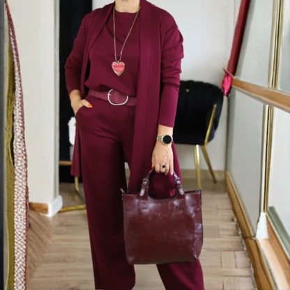 Gabriela | 3-delers sett med lang cardigan