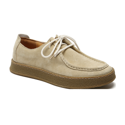 Men's Suede Moccasins Lace Up Flats