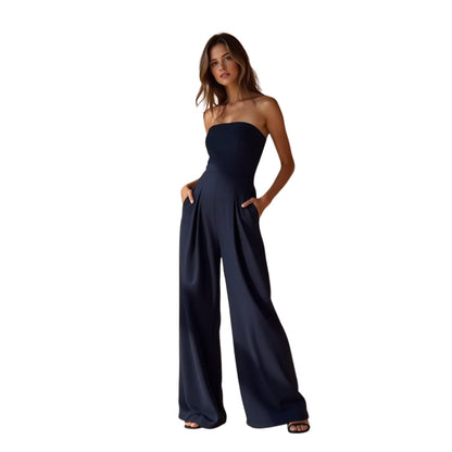 Mila – Combinaison Sans Manches à Dos Nu et Jambes Larges avec Poches