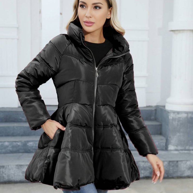 Nora – Long Sleeve Jacket with Collar and Pockets